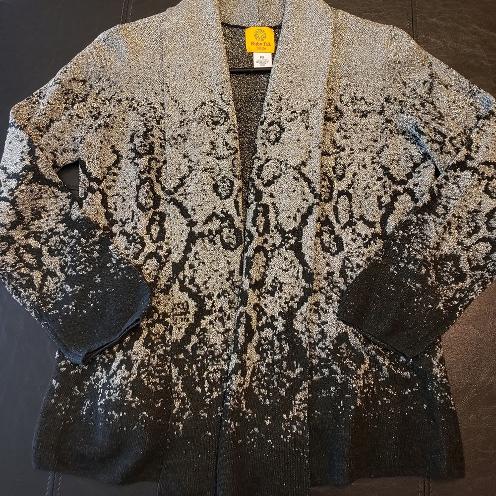 Ruby Rd. Metallic Cardigan Size  PS.
